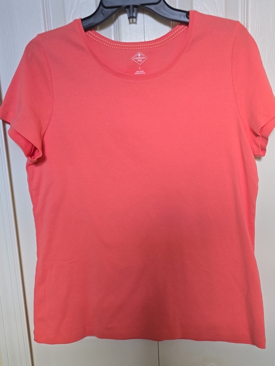 St. John's Bay Tops - St. John's Bay Coral Short Sleeve Crewneck Tee